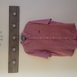 RL Chaps Plaid Red Oxford Button Down SZ LG